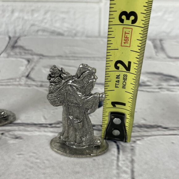 Vintage 1993 Metzke Pewter Old World Santa and Christmas Tree Figurine Set of 8 - Picture 7 of 10